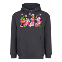 Smoke pink christmas coffee cups Heavyweight Hoodie - Zillion Design Studio