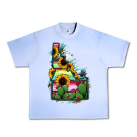 Grape Ice Idaho Map Sunflower Cactus Serape Urban Heavy Tee - RanaPortraitStore