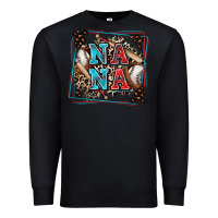 Black baseball nana with leopard Premium Sweatshirt - Zillion Design Studio