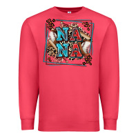 Cardinal baseball nana with leopard Premium Sweatshirt - Zillion Design Studio