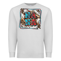 Dove Grey baseball nana with leopard Premium Sweatshirt - Zillion Design Studio