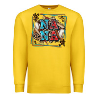 Lemon baseball nana with leopard Premium Sweatshirt - Zillion Design Studio