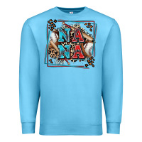 Baseball Nana With Leopard Premium Sweatshirt | Teevron