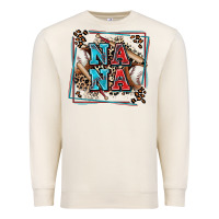 Sandshell baseball nana with leopard Premium Sweatshirt - Zillion Design Studio