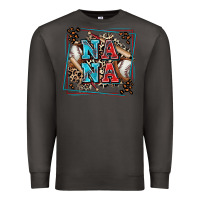 Smoke baseball nana with leopard Premium Sweatshirt - Zillion Design Studio