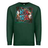 Sports Green baseball nana with leopard Premium Sweatshirt - Zillion Design Studio