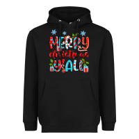 Black merry christmas y'all Heavyweight Hoodie - Zillion Design Studio