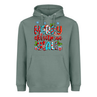 Sage merry christmas y'all Heavyweight Hoodie - Zillion Design Studio