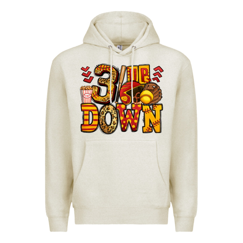 Three Up Three Down Softball Premium Hoodie by Jasminsmagicworld | Teevron