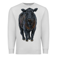 Dove Grey black angus cattle Premium Sweatshirt - RanaPortraitStore