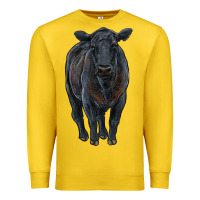 Lemon black angus cattle Premium Sweatshirt - RanaPortraitStore