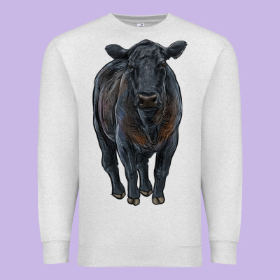Black Angus Cattle Premium Sweatshirt Designed By Ranaportraitstore
