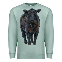 Seafoam black angus cattle Premium Sweatshirt - RanaPortraitStore