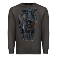 Smoke black angus cattle Premium Sweatshirt - RanaPortraitStore