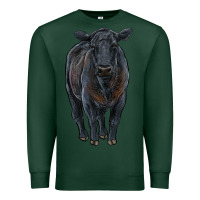 Sports Green black angus cattle Premium Sweatshirt - RanaPortraitStore