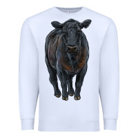 White black angus cattle Premium Sweatshirt - RanaPortraitStore