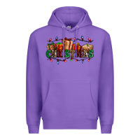 Purple western christmas gifts Premium Hoodie - AdoDesignShop