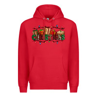 Red western christmas gifts Premium Hoodie - AdoDesignShop