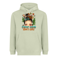 Matcha messy bun camp hair dont care Heavyweight Hoodie - texasbilliewilder