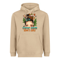Mushroom messy bun camp hair dont care Heavyweight Hoodie - texasbilliewilder