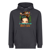 Smoke messy bun camp hair dont care Heavyweight Hoodie - texasbilliewilder