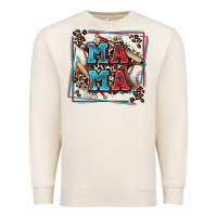 Sandshell baseball mama with leopard Premium Sweatshirt - Zillion Design Studio