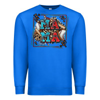 True Royal baseball mama with leopard Premium Sweatshirt - Zillion Design Studio