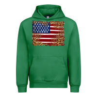 Emerald american flag and leopard Urban Hoodie - Artiststas