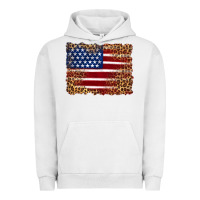 Pigment Lunar Rock american flag and leopard Urban Hoodie - Artiststas