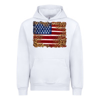 White american flag and leopard Urban Hoodie - Artiststas