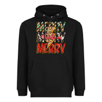 Black merry christmas lightning bolt Heavyweight Hoodie - Zillion Design Studio