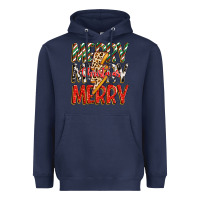 Navy merry christmas lightning bolt Heavyweight Hoodie - Zillion Design Studio