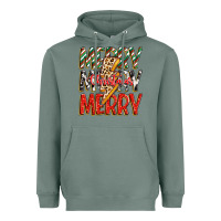 Sage merry christmas lightning bolt Heavyweight Hoodie - Zillion Design Studio