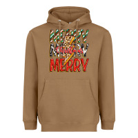 Toasted Coconut merry christmas lightning bolt Heavyweight Hoodie - Zillion Design Studio