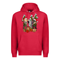 Cardinal western christmas cows and cactuses Premium Hoodie - AdoDesignShop