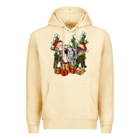 Pina Colada western christmas cows and cactuses Premium Hoodie - AdoDesignShop