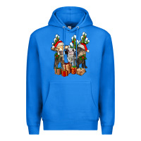 True Royal western christmas cows and cactuses Premium Hoodie - AdoDesignShop