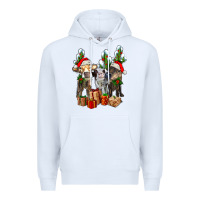 White western christmas cows and cactuses Premium Hoodie - AdoDesignShop