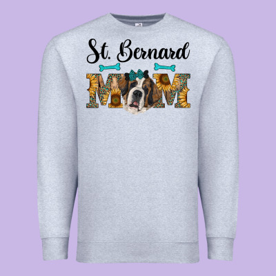 Western St. Bernard Mom Premium Sweatshirt Designed By Ranaportraitstore