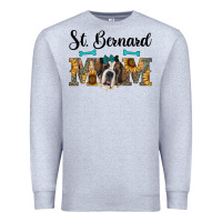 Heather Grey western st. bernard mom Premium Sweatshirt - RanaPortraitStore