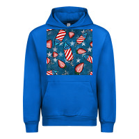 Cobalt 4th uf july strawberries seamless pattern Urban Hoodie - BundleAndBundleShop