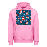 Fuchsia Pink 4th uf july strawberries seamless pattern Urban Hoodie - BundleAndBundleShop