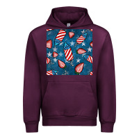 Mauve Wine 4th uf july strawberries seamless pattern Urban Hoodie - BundleAndBundleShop