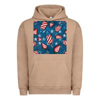 Pigment Burro 4th uf july strawberries seamless pattern Urban Hoodie - BundleAndBundleShop