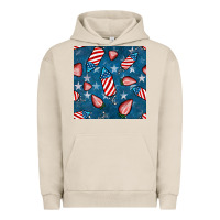 Pigment French Oak 4th uf july strawberries seamless pattern Urban Hoodie - BundleAndBundleShop