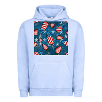 Pigment Grape Ice 4th uf july strawberries seamless pattern Urban Hoodie - BundleAndBundleShop