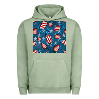 Pigment Oil Green 4th uf july strawberries seamless pattern Urban Hoodie - BundleAndBundleShop