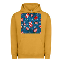 Pigment Peanut Butter 4th uf july strawberries seamless pattern Urban Hoodie - BundleAndBundleShop