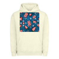 Pigment Pistachio 4th uf july strawberries seamless pattern Urban Hoodie - BundleAndBundleShop