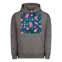 Pigment Tornado 4th uf july strawberries seamless pattern Urban Hoodie - BundleAndBundleShop